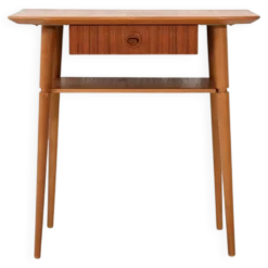 Table de nuit en teck scandinave des années 1960