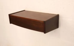 Table de nuit flottante en palissandre, 1 tiroir, Danemark 1970