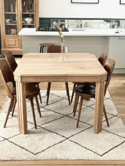 Table de repas art déco bois massif