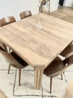 Table de repas art déco bois massif