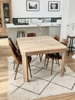 Table de repas art déco bois massif