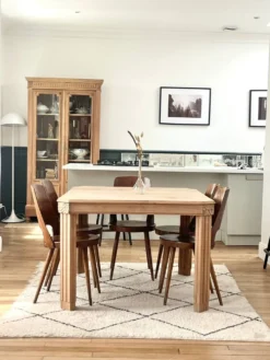 Table de repas art déco bois massif