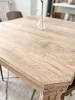 Table de repas art déco bois massif