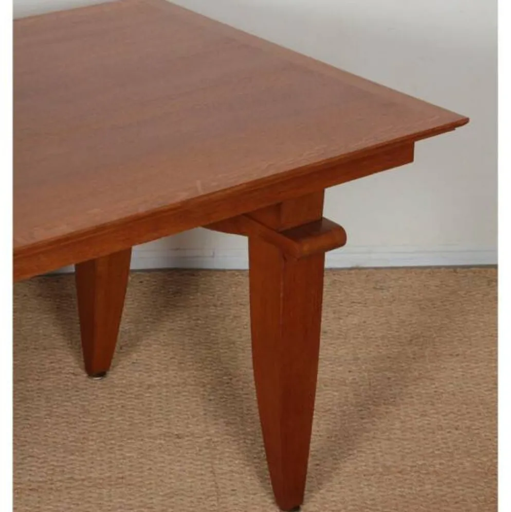 Table de repas en chêne, travail français des années 1940