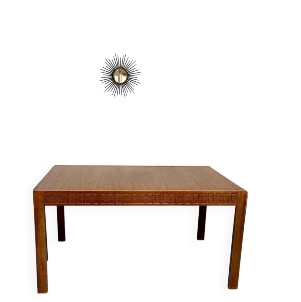 Table de repas extensible design italien 60 palissandre géométrique