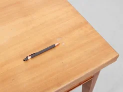 Table de repas extensible en acajou blond