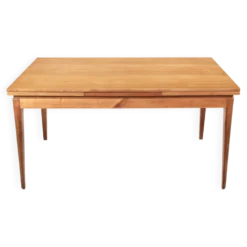 Table de repas extensible en acajou blond