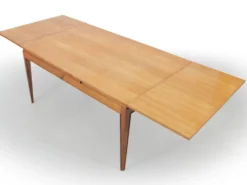 Table de repas extensible en acajou blond