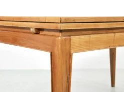 Table de repas extensible en acajou blond