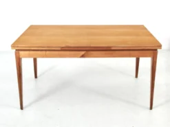 Table de repas extensible en acajou blond