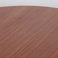 Table de repas ronde extensible en teck, 1970