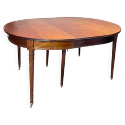 Table de salle à manger a bandeau en acajou de style louis xvi