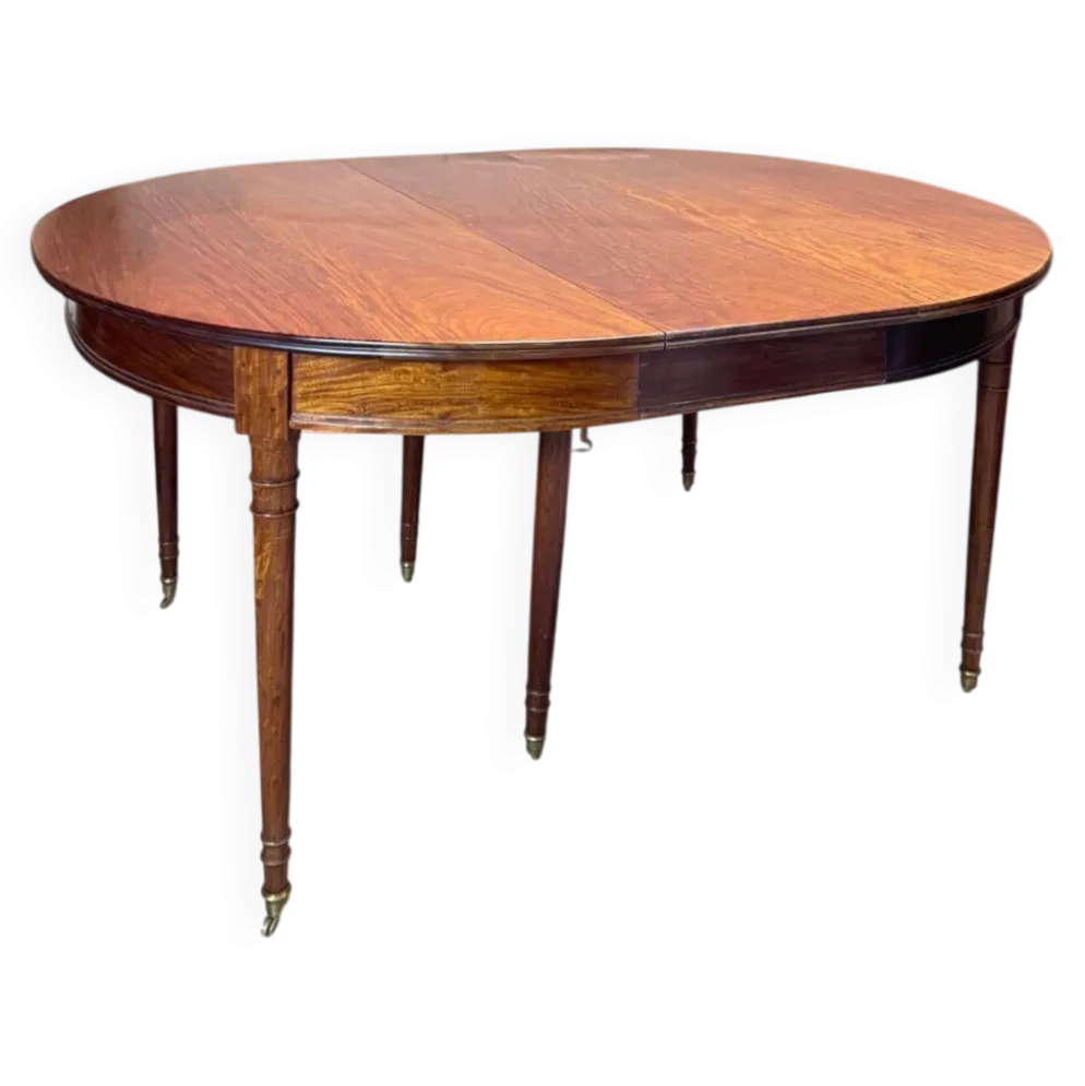 Table de salle à manger a bandeau en acajou de style louis xvi