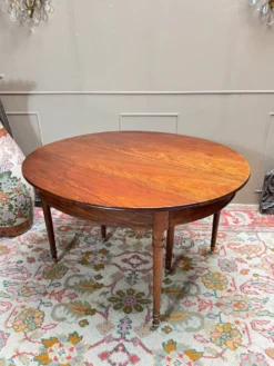 Table de salle à manger a bandeau en acajou de style louis xvi