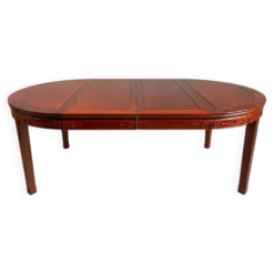 Table de salle à manger chinoise extensible en palissandre, années 70