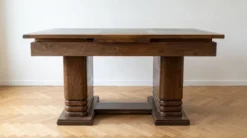 Table de salle à manger en bois massif style Art Déco