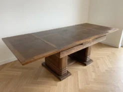 Table de salle à manger en bois massif style Art Déco