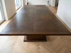 Table de salle à manger en bois massif style Art Déco