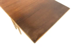 Table de salle à manger en teck à battants,