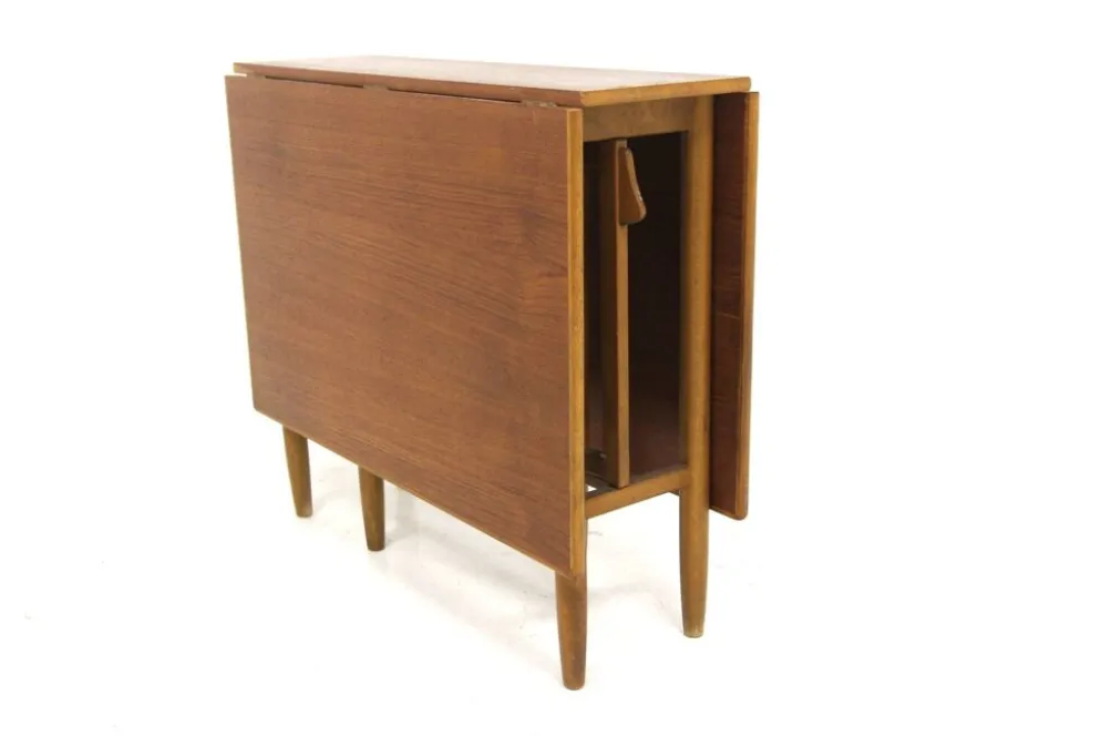 Table de salle à manger en teck à battants, "Pedro" K-O Westberg, Suède, 1950