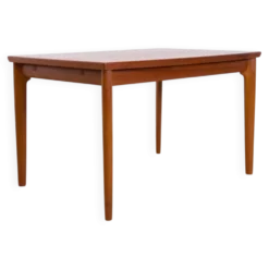 Table de salle à manger en teck, fabriquée au Danemark, par la société Glos