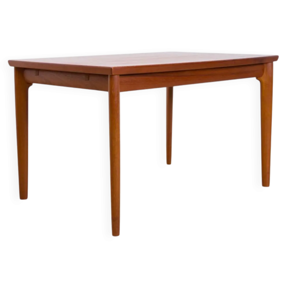 Table de salle à manger en teck, fabriquée au Danemark, par la société Glos