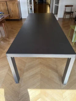 Table de Salle à Manger en Wenge foncé 170(+50+60) x100x75