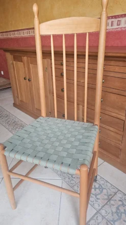 Table de salle à manger et 6 chaises en merisier massif - Roche Bobois