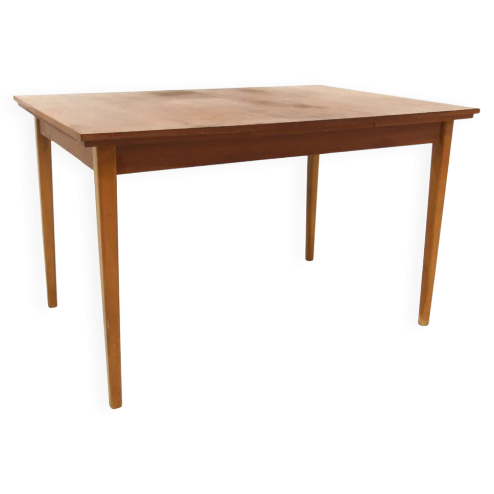 Table de salle à manger "portefeuille" en teck, Suède, 1960