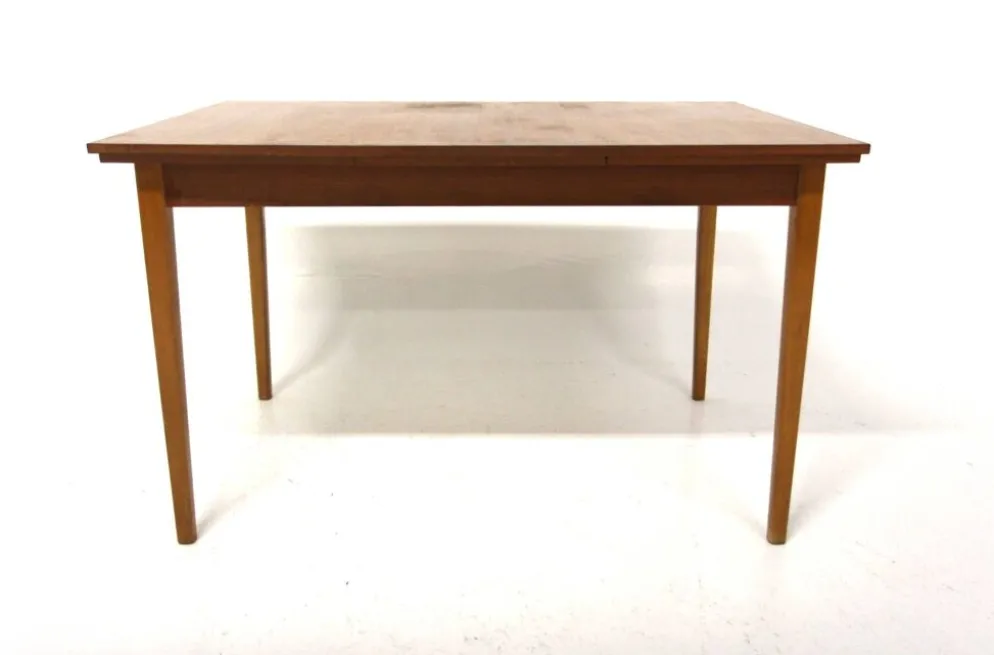 Table de salle à manger "portefeuille" en teck, Suède, 1960