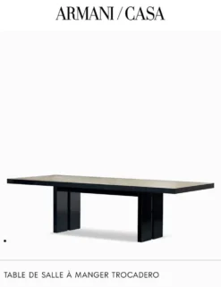 Table de salle à manger Trocadero par Armani