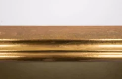 Table de service en laiton classique avec miroir, style Hollywood Regency, années 1970, France.