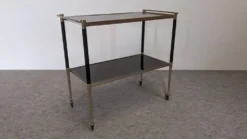 Table desserte moderniste à roulettes, Italie vers 1950
