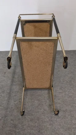 Table desserte moderniste à roulettes, Italie vers 1950