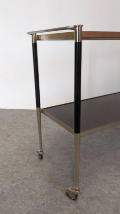 Table desserte moderniste à roulettes, Italie vers 1950