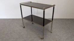 Table desserte moderniste à roulettes, Italie vers 1950