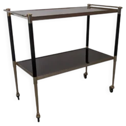Table desserte moderniste à roulettes, Italie vers 1950
