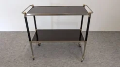 Table desserte moderniste à roulettes, Italie vers 1950