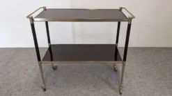 Table desserte moderniste à roulettes, Italie vers 1950