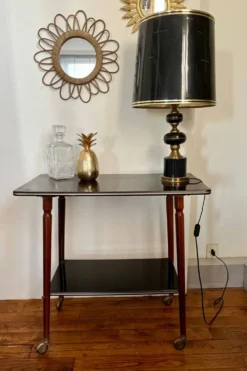 Table desserte pieds compas vintage