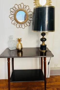 Table desserte pieds compas vintage