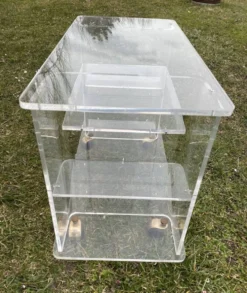 Table desserte à roulettes Plexiglas bar vintage 1970