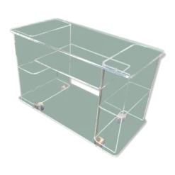 Table desserte à roulettes Plexiglas bar vintage 1970
