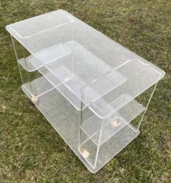 Table desserte à roulettes Plexiglas bar vintage 1970