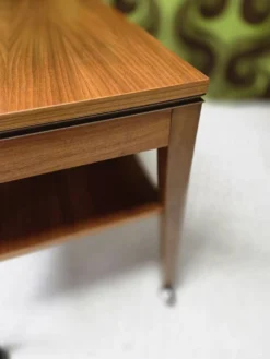 Table desserte roulette teck 1970