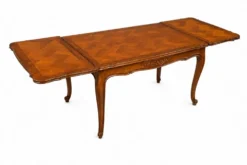 Table de style Louis XV chêne massif à rallonge