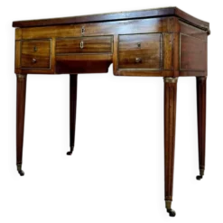 Table De Toilette Dite Coiffeuse D’homme En Acajou D’époque Louis XVI XVIII