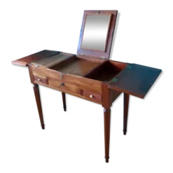 Table de toilette d'époque, fin XVIIIè en merisier massif, France vers 1770