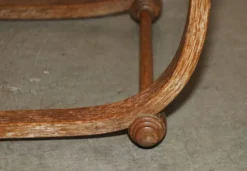 Table de toilette en chêne blanchi Art Déco avec tabouret Heal's