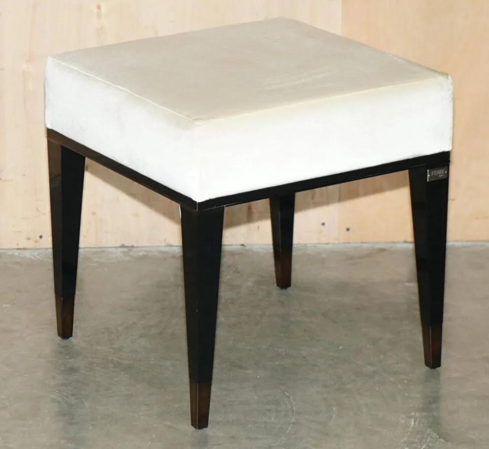Table de toilette et tabouret Nascondino Fendi Casa en ébène Macassar